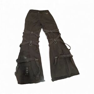 Dolls Kill Darker Waves Black Strappy Jeans XS